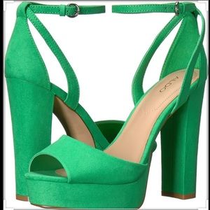 Aldo Green Platform Sandals